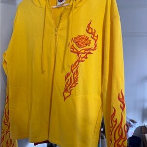 Harley-Davidson Yellow Jacket with Red Flames